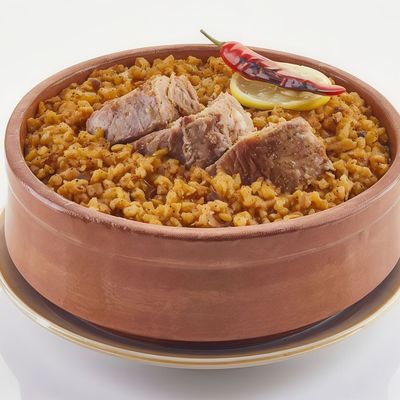 طاجن جريش مع اللحم