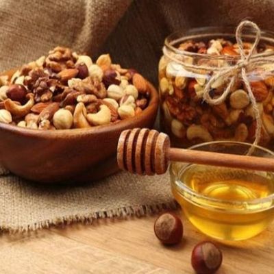 White Honey With Nuts