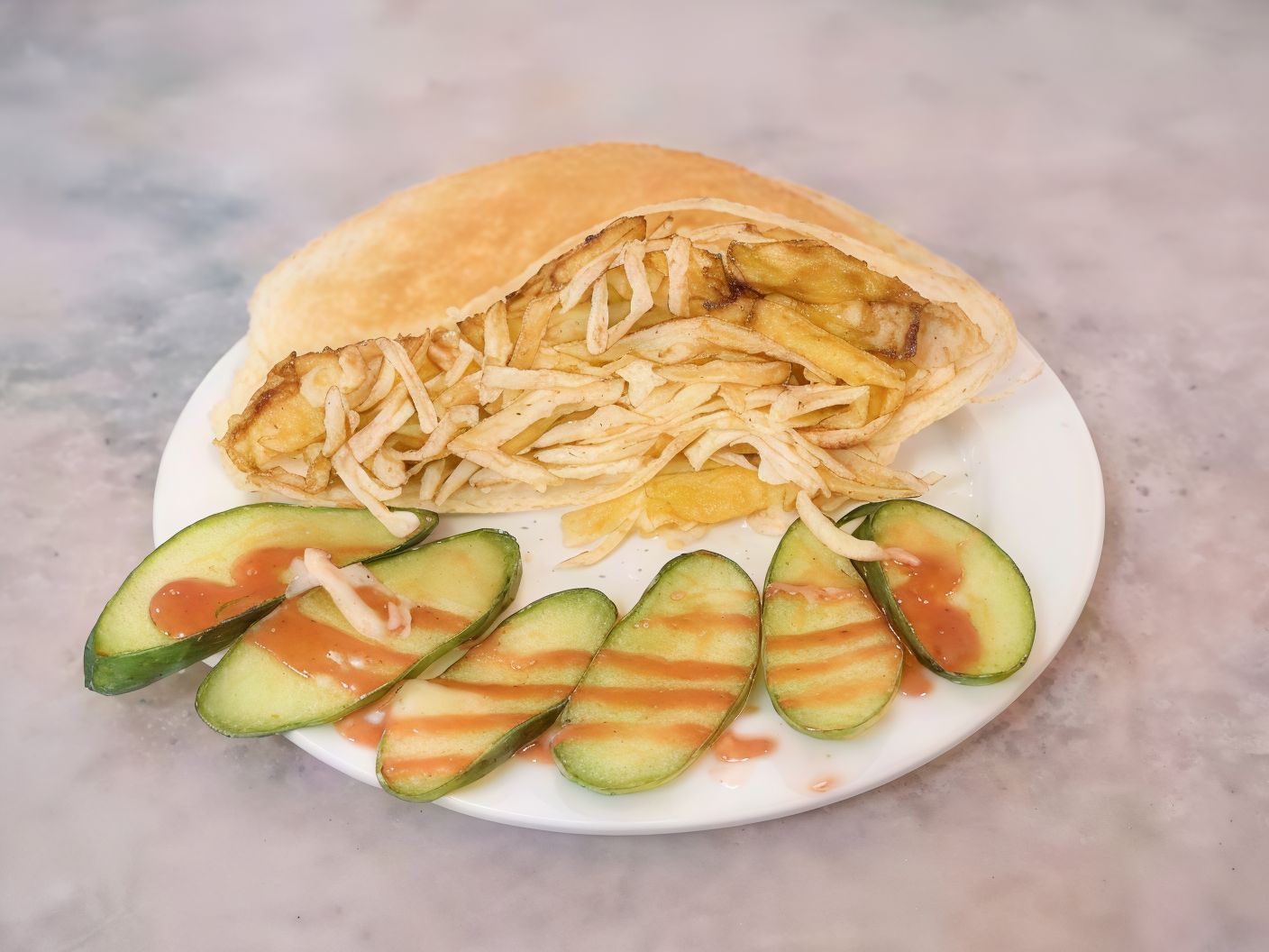 Sandwich Roumi Fried Potatoes