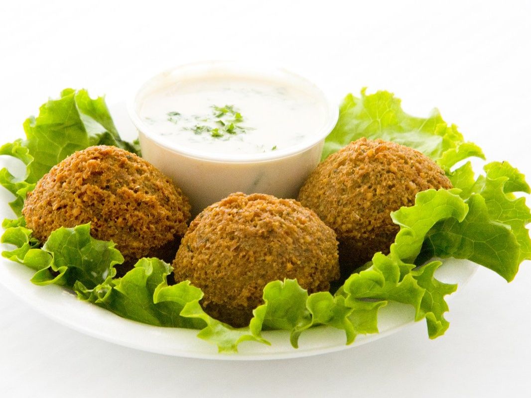 Falafel patty with turkey