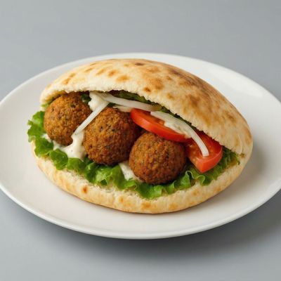 Falafel with Potatoes and Eggplant