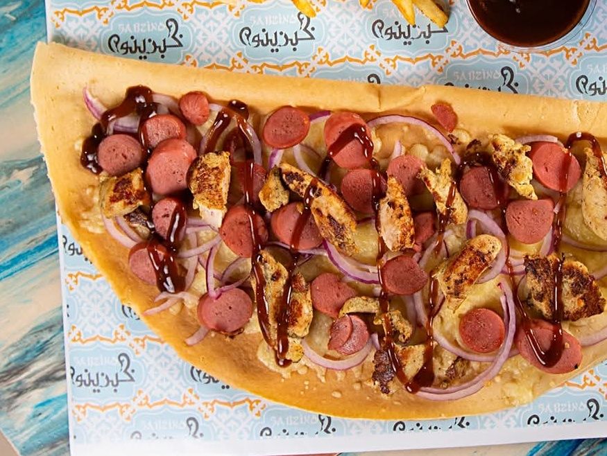 Fajita And Hotdog Crepe