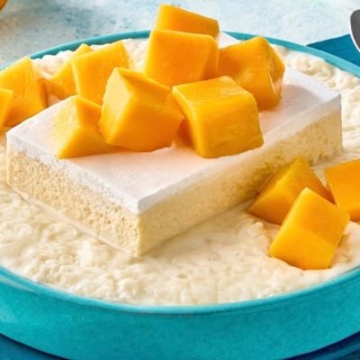 Qashtota rice pudding mango