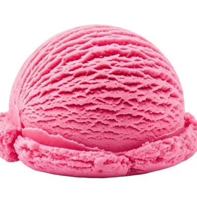 Strawberry ice cream scoop