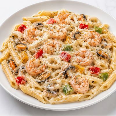 Pasta Seafood White Sauce