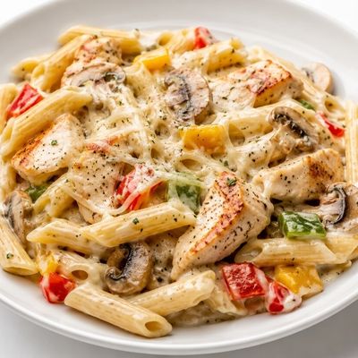 Chicken Pasta with White Sauce
