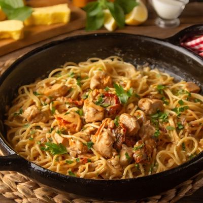 Hot Dog Pasta with White Sauce