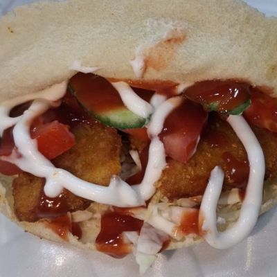 Fried Roumy cheese sandwich