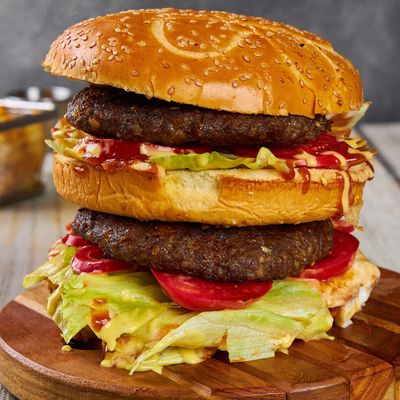 Double Beef Burger (with Fries)