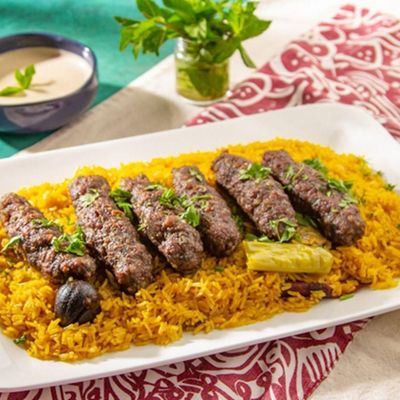 4 Grilled Kofta Fingers Meal + Basmati Rice + Sesame paste