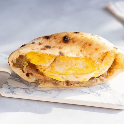 Foul with Fried Egg Sandwich