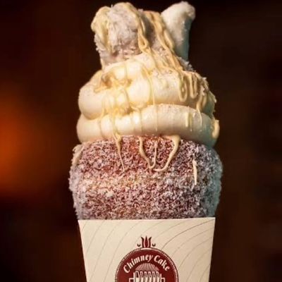 Chimney Cake with White Chocolate