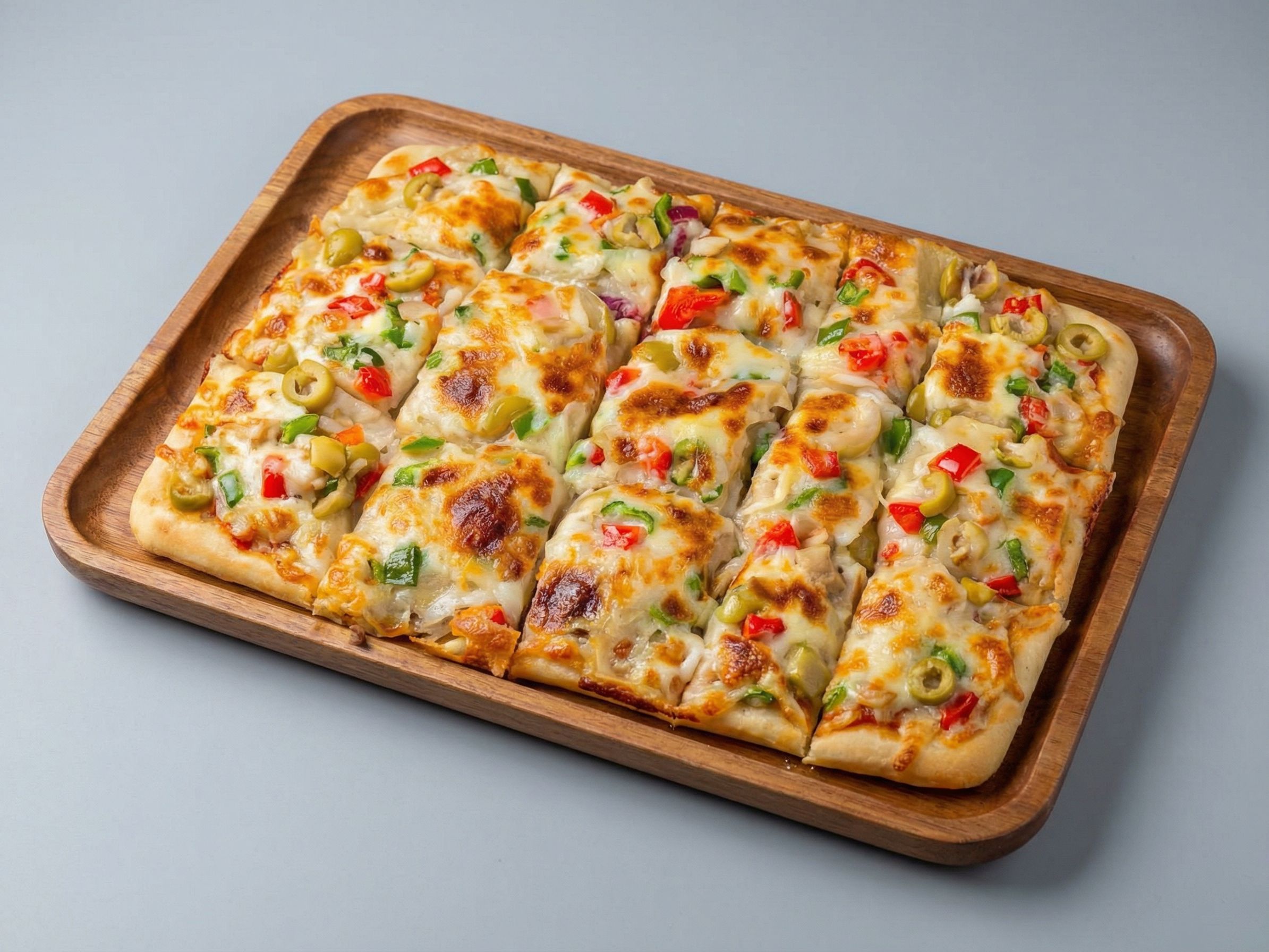 Oriental pizza with pastrami