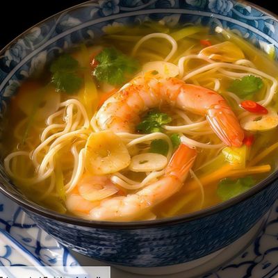 Shrimp noodle soup