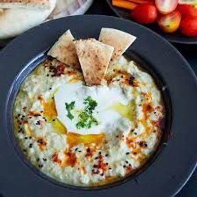 Eggs on Baba Ghannoug