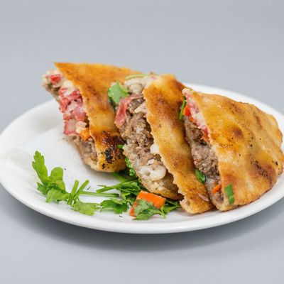 Shami Bread Hawawshi With Pastrami Meat