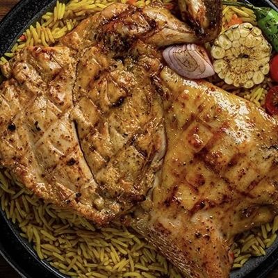 Half chicken meal + rice + vegetables