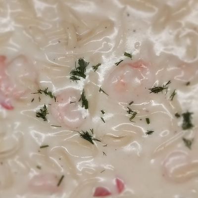 Shrimp Fettuccine White Sauce