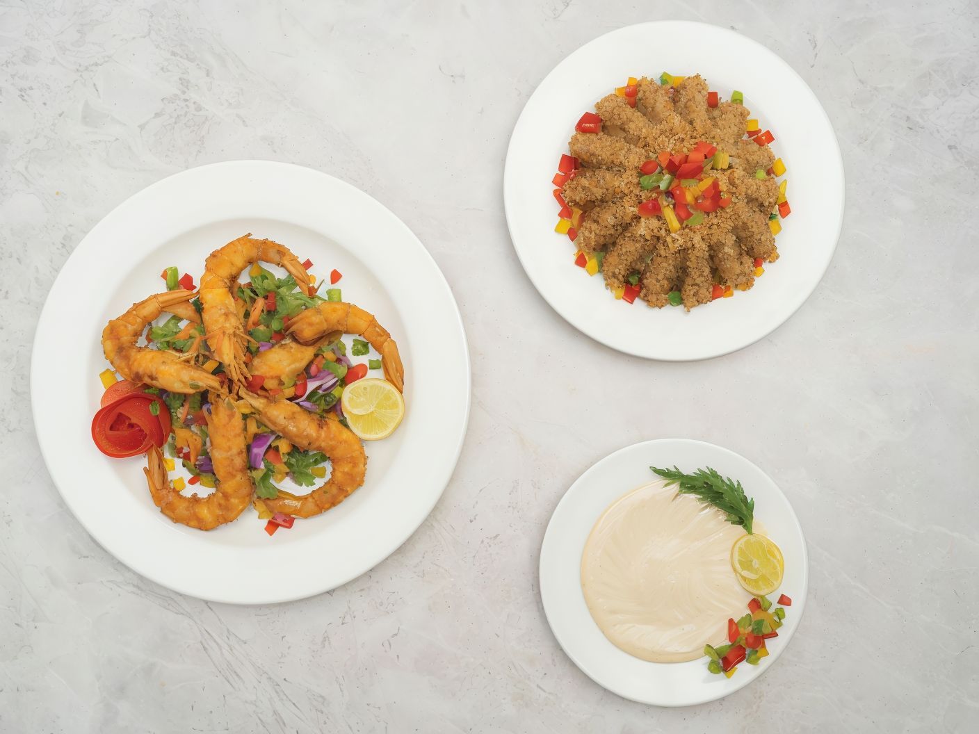 Fried shrimp meal