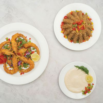 Fried shrimp meal