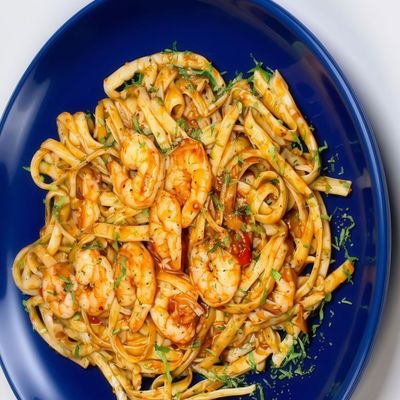 Shrimp Fettuccine Red Sauce