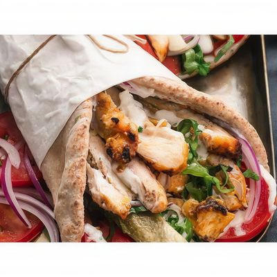 Italian pizza roll meat shawarma