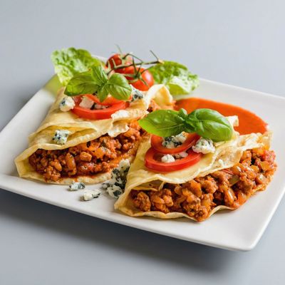 Minced meat crepe