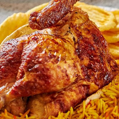 Half Grilled Chicken with Basmati Rice