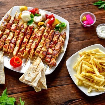 1 كجم صدر شيش طاووق مشوي على الفحم