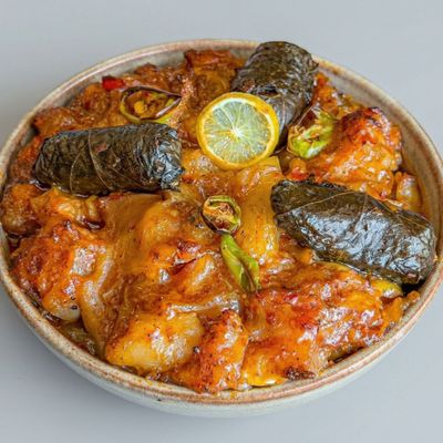 Stuffed Grape Leaves With Oxtail Casserole