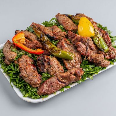 1/8 Kebab + 1/8 Kofta + Rice + Salads