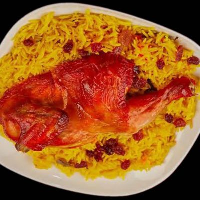 Half Mandi Chicken + Rice + Salads