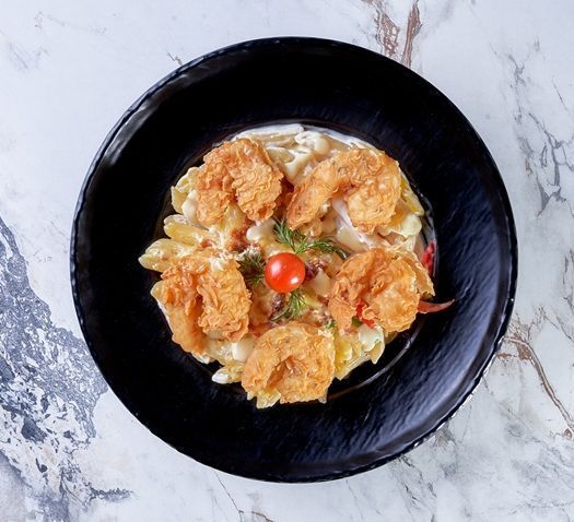 Crispy Shrimp Pasta