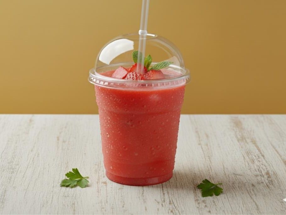 Fresh strawberry juice