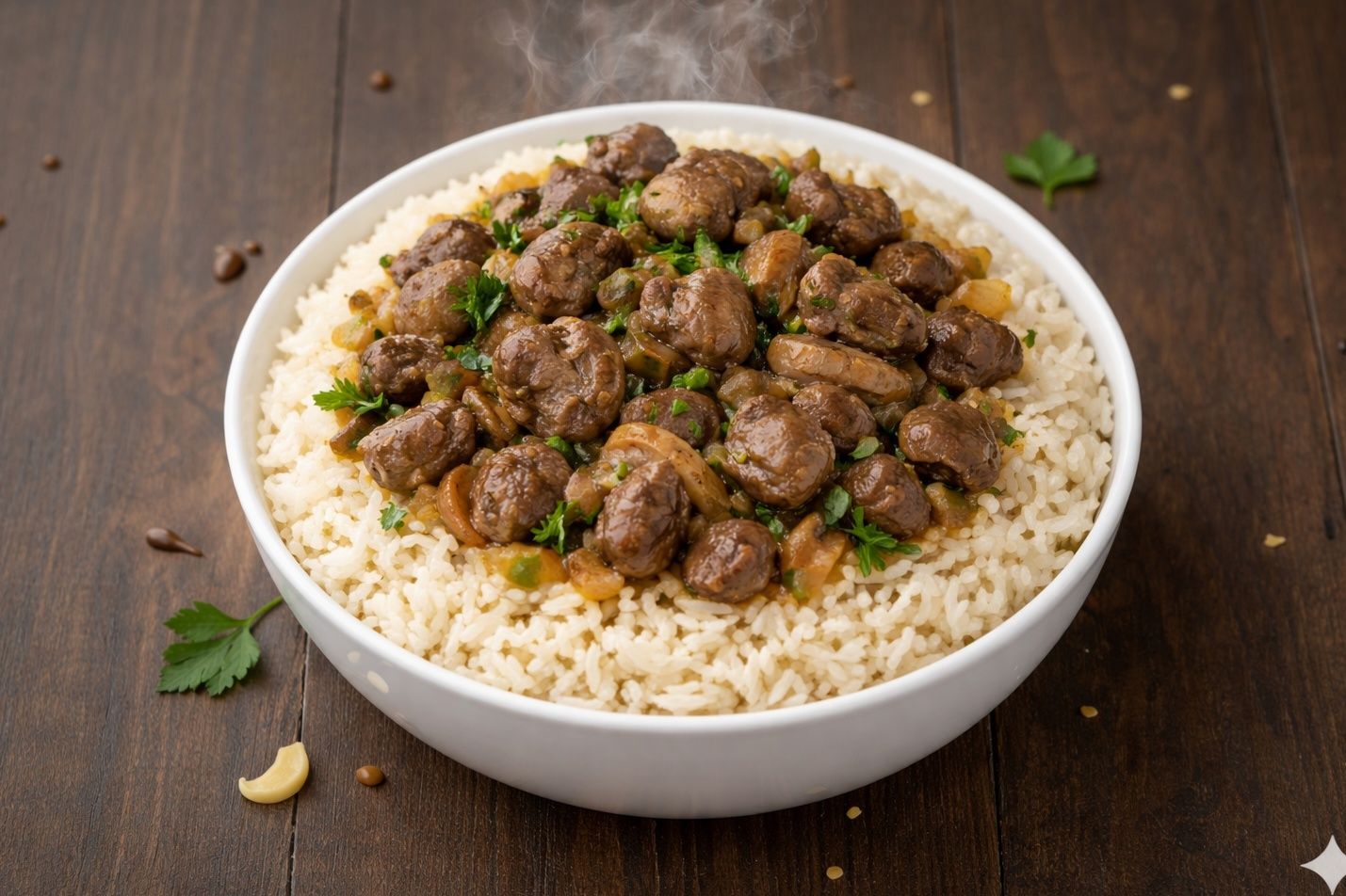 Rice with mixture