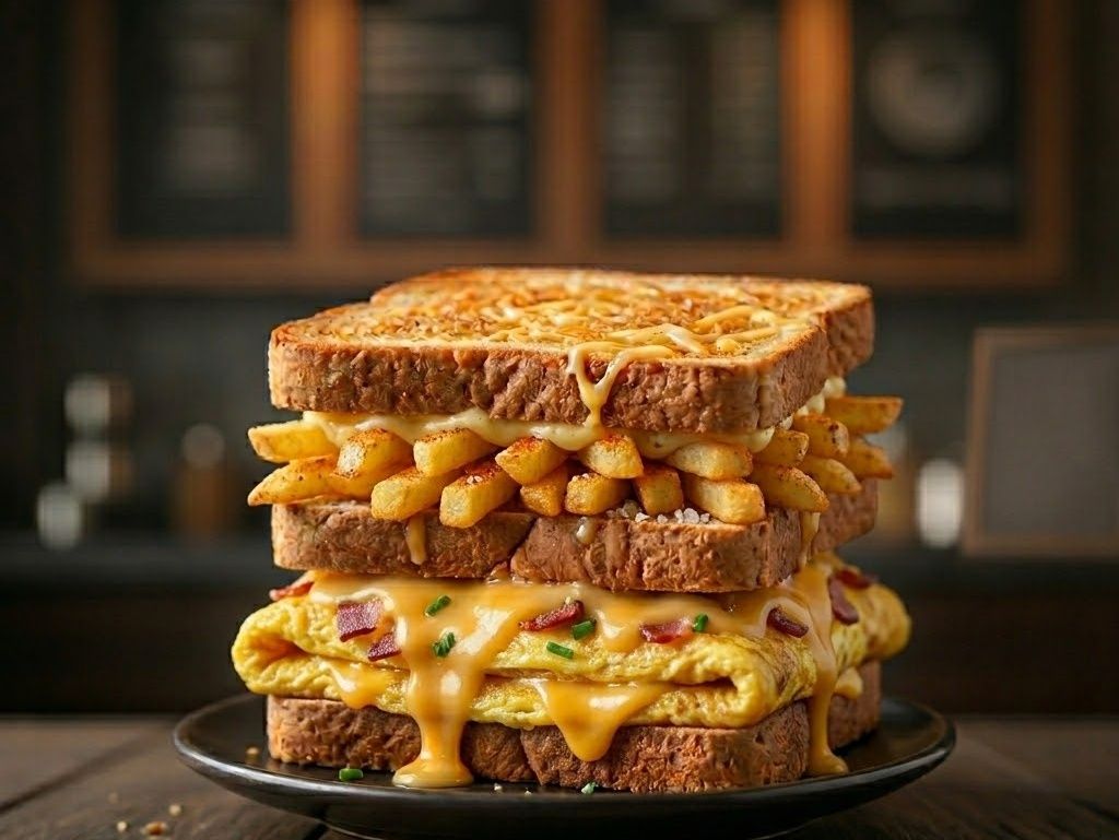 Potato Omelet Toast