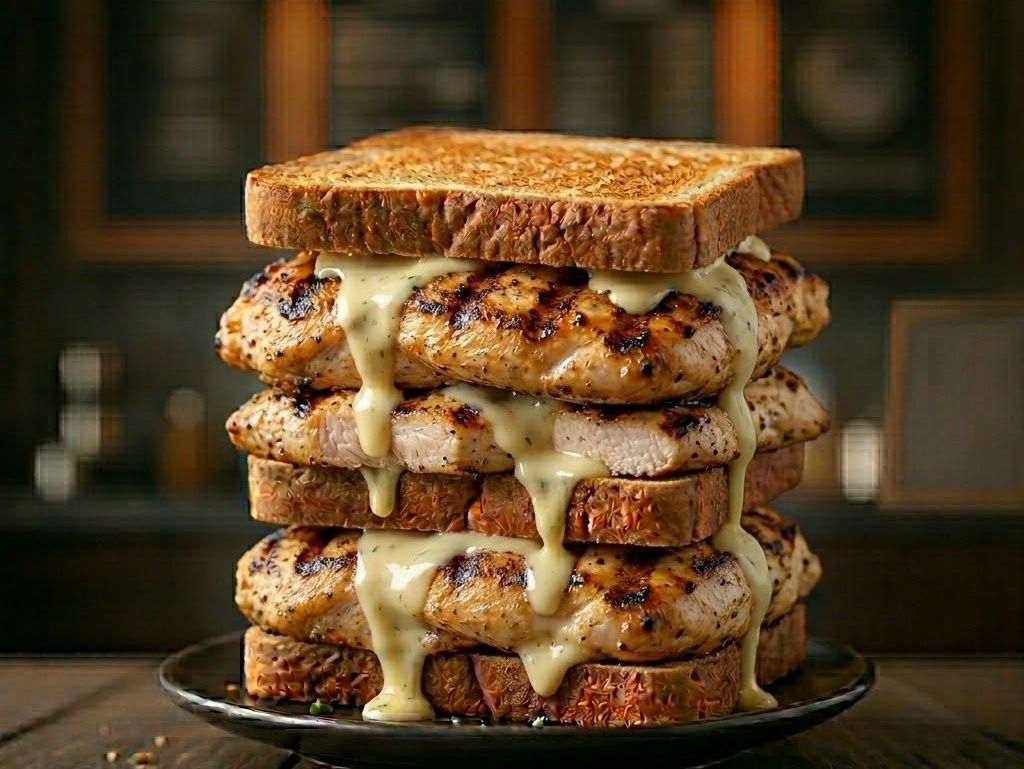 Grilled Chicken Toast