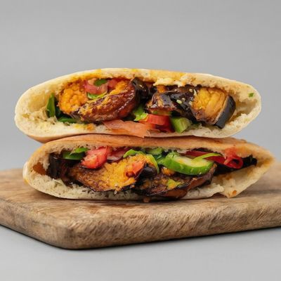 Falafel Moussaka Sandwich