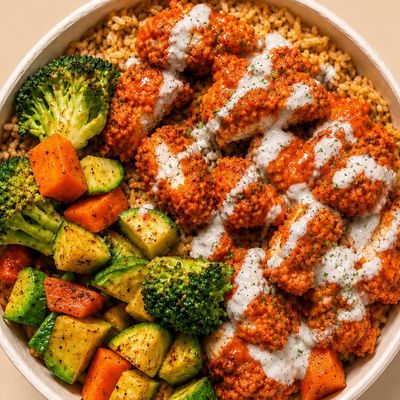Buffalo Ranch Crunchy Chicken Bowl