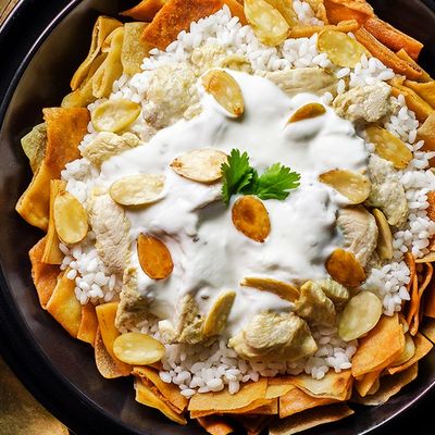 Turkish Charcoal Chicken Shawarma Fatteh