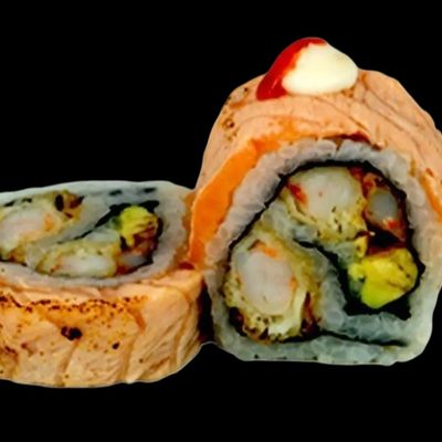 Grilled Salmon Bermoda Maki Roll