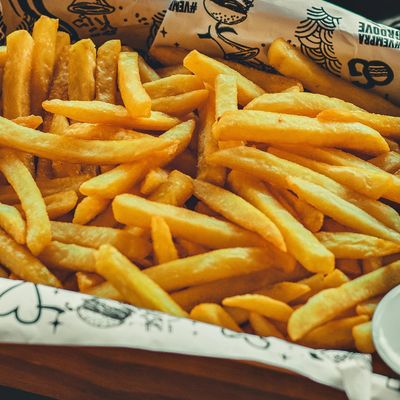 a box of crispy potatoes