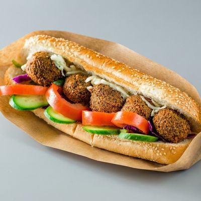 Cheddar cheese falafel