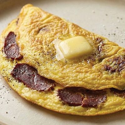 Omelet Egg Pastrami with Baladi Ghee Dish