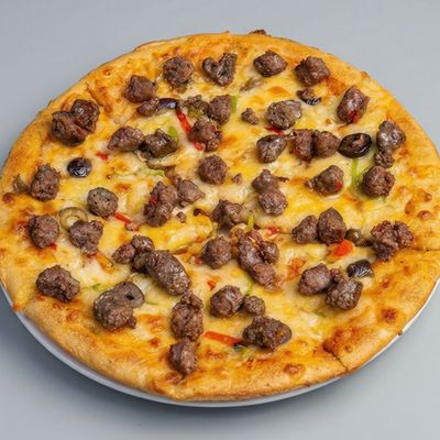 Italian pizza with local sausage