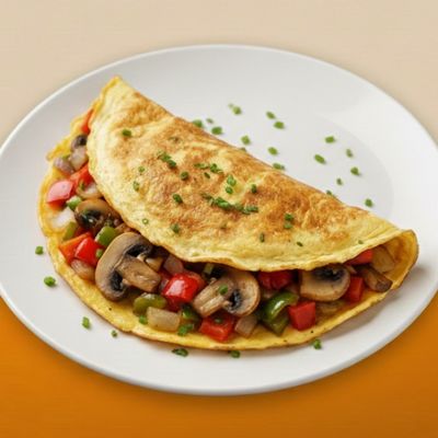 Vegetable and Mushroom Omelette