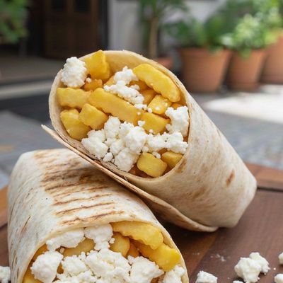 Potato mix with Roumy cheese wrap