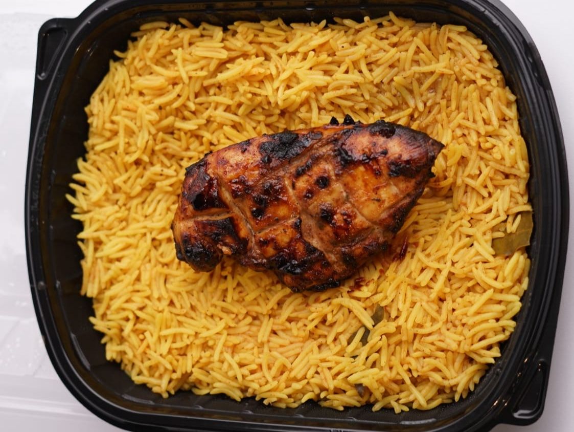 Basmati rice and chicken