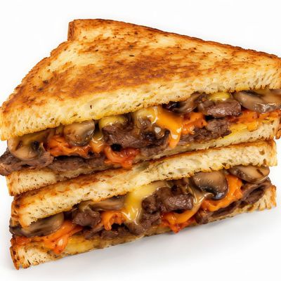 Toast Steak and Cheese and Mushroom