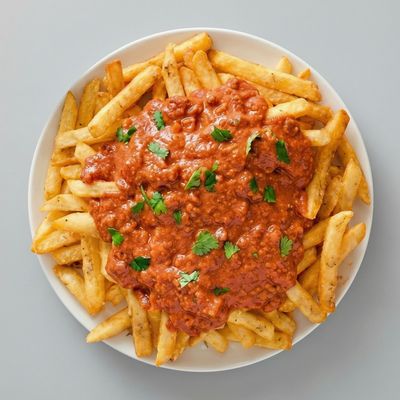 French Fries with Chicken Butter sauce